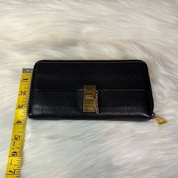 CHLOE portefeuille lambskin leather zip wallet - Picture 15 of 16